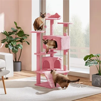Kratzbaum groß Katzenbaum Kletterbaum Stabil Katzenkratzbaum 138 cm