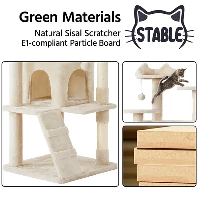 Yaheetech Arbre à Chat Multiniveau 178 cm