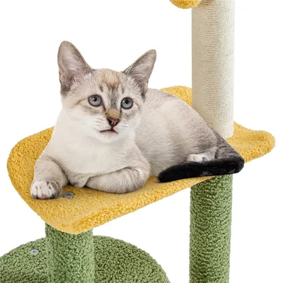 Yaheetech Petit Arbre à Chat Design Cocotier Griffoir