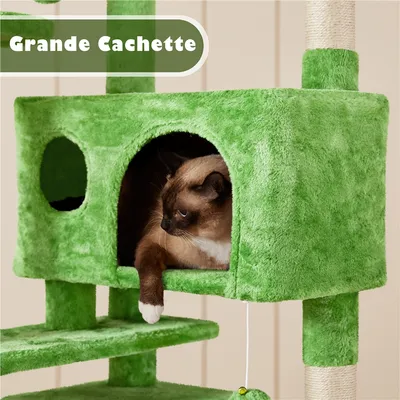 Yaheetech Arbre a Chat Sisal Arbre à Grimper 139 cm Plusieurs couleurs