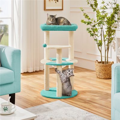 Yaheetech Arbre à Chat Griffoirs Océan Perchoir Poisson Panier