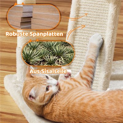 Kratzbaum XXL 174 cm deckenhoch Katzenkratzbaum stabiler Katzenbaum