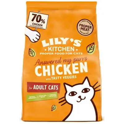 Lily's Kitchen - Croquettes pour chat sans cereales au poulet 4Kg