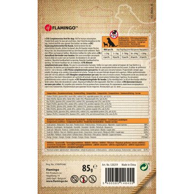 Flamingo - Friandise morceaux de poulet Hapki BBQ pour chien 85 g