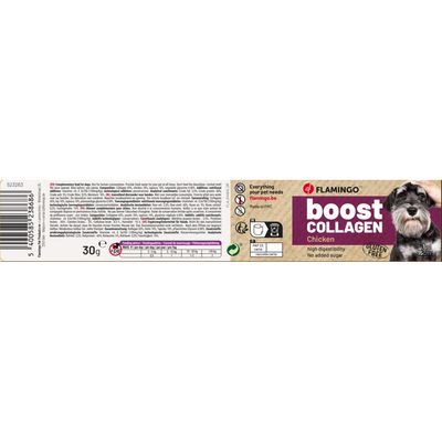Flamingo - Friandises Boost Lanières avec poulet & Collagène 30 g