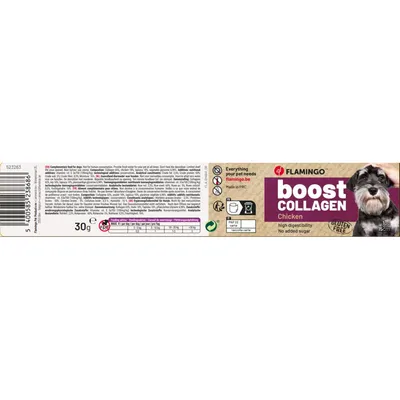 Flamingo - Friandises Boost Lanières avec poulet & Collagène 30 g