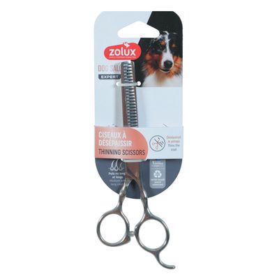 Ciseaux à désépaissir 16.5 cm en acier inoxydable pour chien