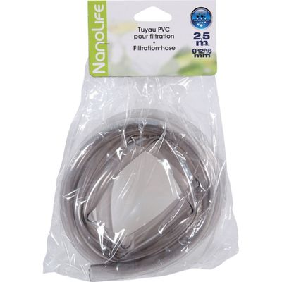 Tuyau PVC ø 12/16 mm, 2.5 mètres pour filtration aquarium