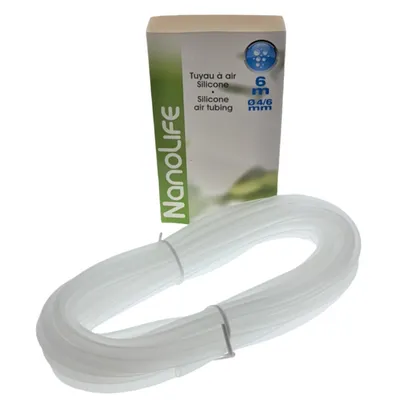 Tuyau à air silicone ø 4/6 mm,  6 mètres, pour aquarium