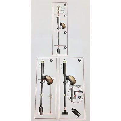 Aspirateur à piles télescopique 46 cm, pour aquarium