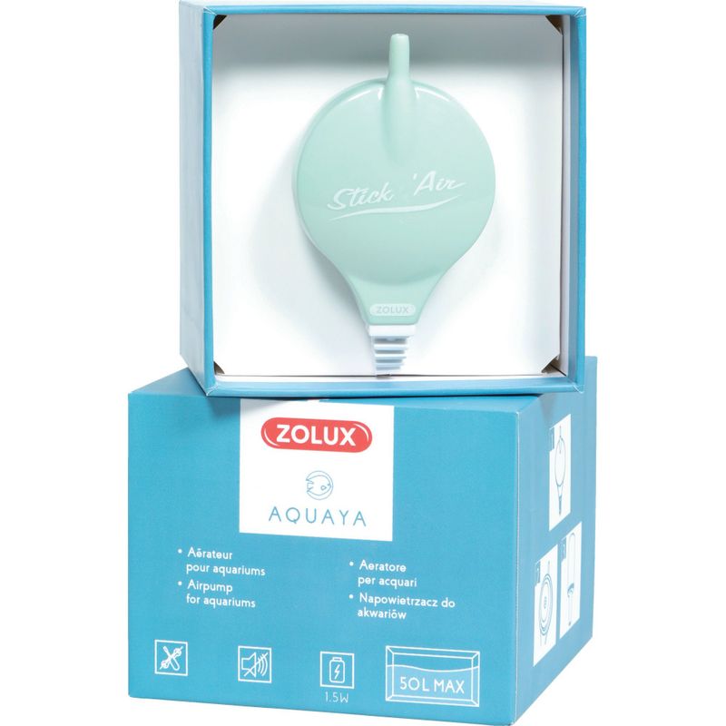 zolux - Bulleur aérateur 1.5w débit 18.6 L/h vert pour aquarium max 50 Litr