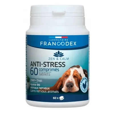 Francodex - Comprimés Anti-Stress Décontractants 60 comprimés pour chiens