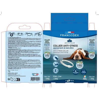 Collier anti-stress 60 cm apaisement et bien-être pour chien