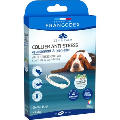 Collier anti-stress 60 cm apaisement et bien-être pour chien