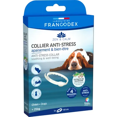 Collier anti-stress 60 cm apaisement et bien-être pour chien