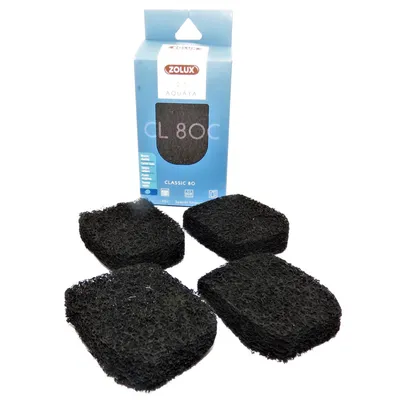 Filtre pour pompe classic 80, filtre CL80 C mousse charbon x 4 pour aquariu