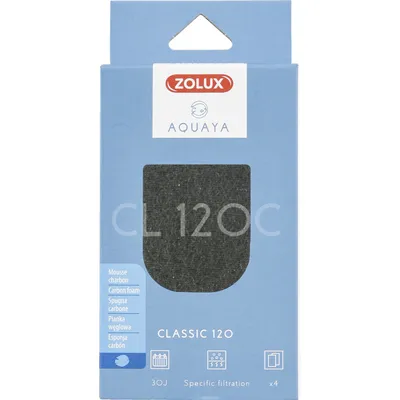 Mousse charbon CL 120 C pour pompe classic 120 pour aquarium.