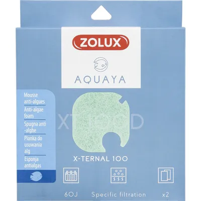 Filtre pour pompe x-ternal 100, filtre XT 100 D mousse anti algues x 2. pou