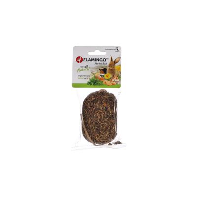 Flamingo - Friandises Balle d'herbes 60 g pour rongeur