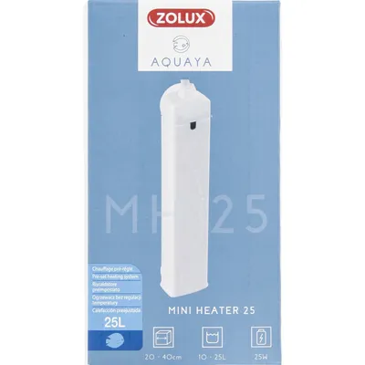 Chauffage pré-réglé pour aquarium de 10 à 25 L puissance 23 W blanc