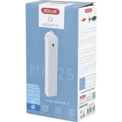 Chauffage pré-réglé pour aquarium de 10 à 25 L puissance 23 W blanc