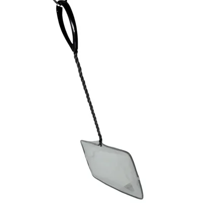Epuisette filet blanc, maille fine, 15 cm x 13 x 40 cm,  aquarium