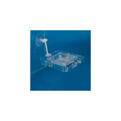 Tablette pour nourriture avec tamis 7 x 7 cm, aquarium.