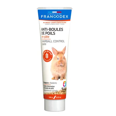 Francodex - Anti-boules de poils en pâte tube de 100 g pour rongeur