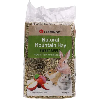 Flamingo - Foin de montagne aux Pommes 500 gr pour rongeurs