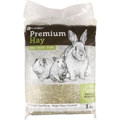 Flamingo - Foin de pré premium nature 1 kg soit 30 litres pour rongeur