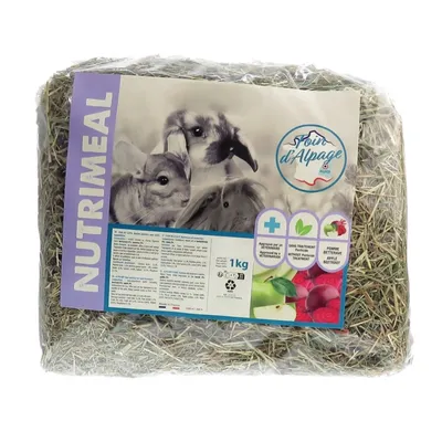 Foin alpage, pomme, betterave, 1 kg, pour rongeur.