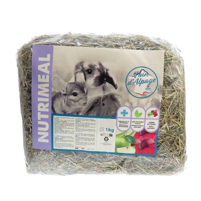 Foin alpage, pomme, betterave, 1 kg, pour rongeur.
