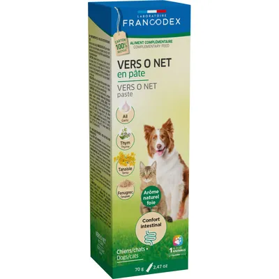 Francodex - Vers O net pâte 70 g pour chien et chat