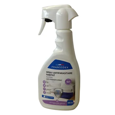 Francodex - Spray Antiparasitaire Habitat Icaridine 500 ml ENVIRONNEMENT