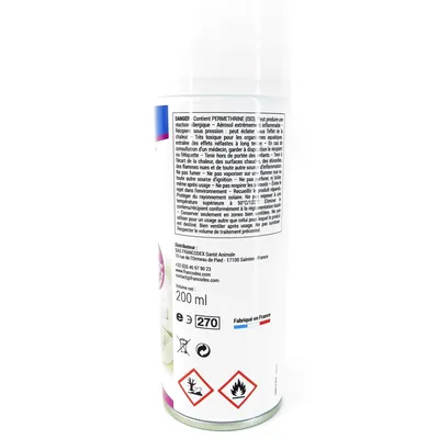 Francodex - Diffuseur antiparasitaire habitat 200 ml(120m²) parfum citron t