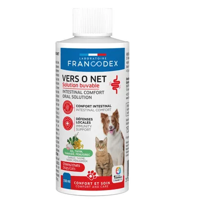 Antiparasitaire Vers O Net Solution Buvable 150 ml Pour Chiens et Chats