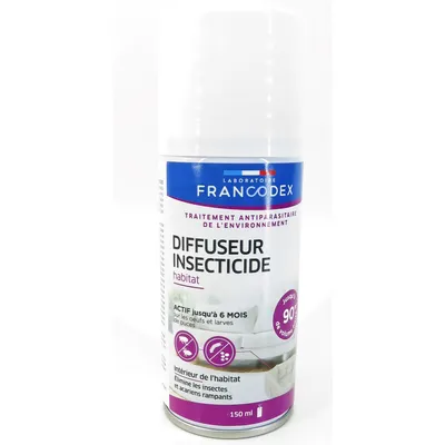 Francodex - Diffuseur antiparasitaire habitat 150 ml (40m²)traitement de l' Francodex - Diffuseur antiparasitaire habitat 150 ml (40m²)traitement de l'