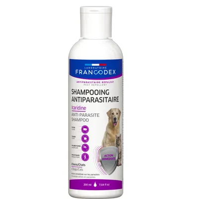 Shampooing Antiparasitaire Icaridine 200 ml pour chien et chat