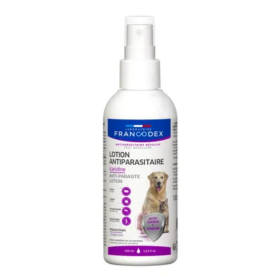 Francodex - Lotion Antiparasitaire Icaridine 100 ml pour chat et chien Francodex - Lotion Antiparasitaire Icaridine 100 ml pour chat et chien