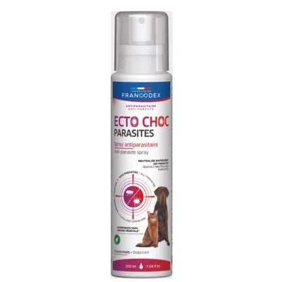 Francodex - Ecto Choc 200 ml antiparasitaires pour chiens et chats Francodex - Ecto Choc 200 ml antiparasitaires pour chiens et chats
