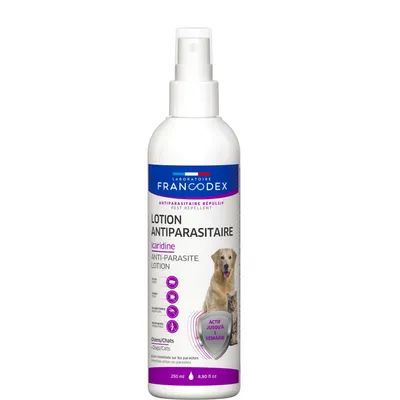 Francodex - Lotion Antiparasitaire Icaridine 250 ml pour chat et chien