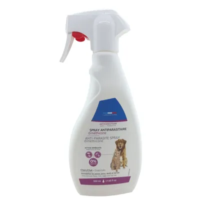 Francodex - Spray antiparasitaire diméthicone 500 ml, pour chats et chiens Francodex - Spray antiparasitaire diméthicone 500 ml, pour chats et chiens