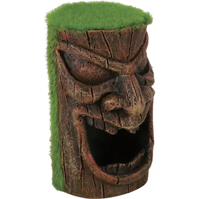 Totem tête ki pouss. 4.5 x 5.1 x 7.9 cm. décoration aquarium.