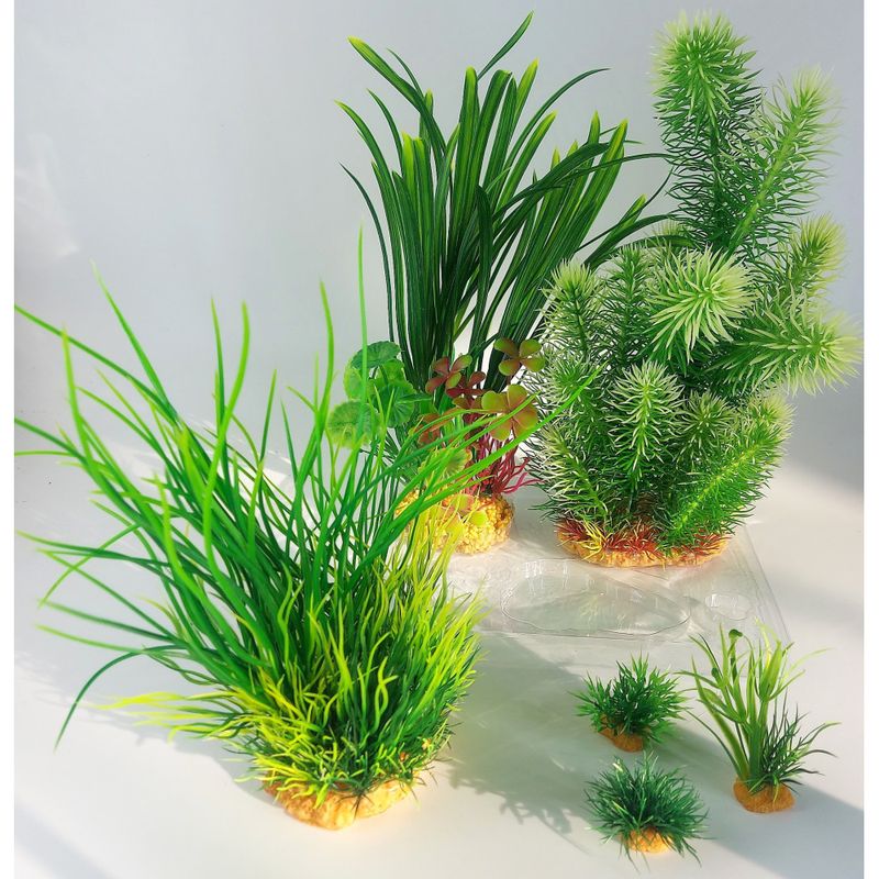 zolux - Déco plantkit idro n°3 plantes artificielles 6 pieces H 28 cm décor