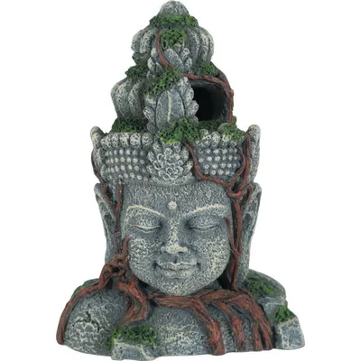 Statue Asie Tête, hauteur 12.5 cm, décoration aquarium