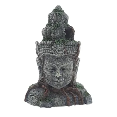 Statue Asie Tête, hauteur 12.5 cm, décoration aquarium