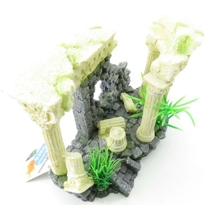 Ruine colossos colonnes. 21 x 11 x 15 cm. Décoration aquarium.
