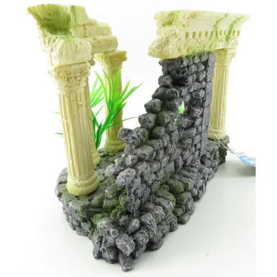 Ruine colossos colonnes. 21 x 11 x 15 cm. Décoration aquarium.