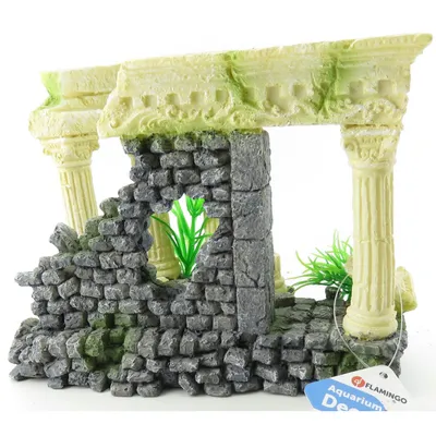 Ruine colossos colonnes. 21 x 11 x 15 cm. Décoration aquarium.