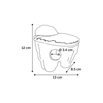 Rocher Flottant  S, taille 12 x 8,5 x 13 cm, décoration aquarium